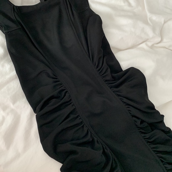 BCBG ruched black dress. - Picture 2 of 2